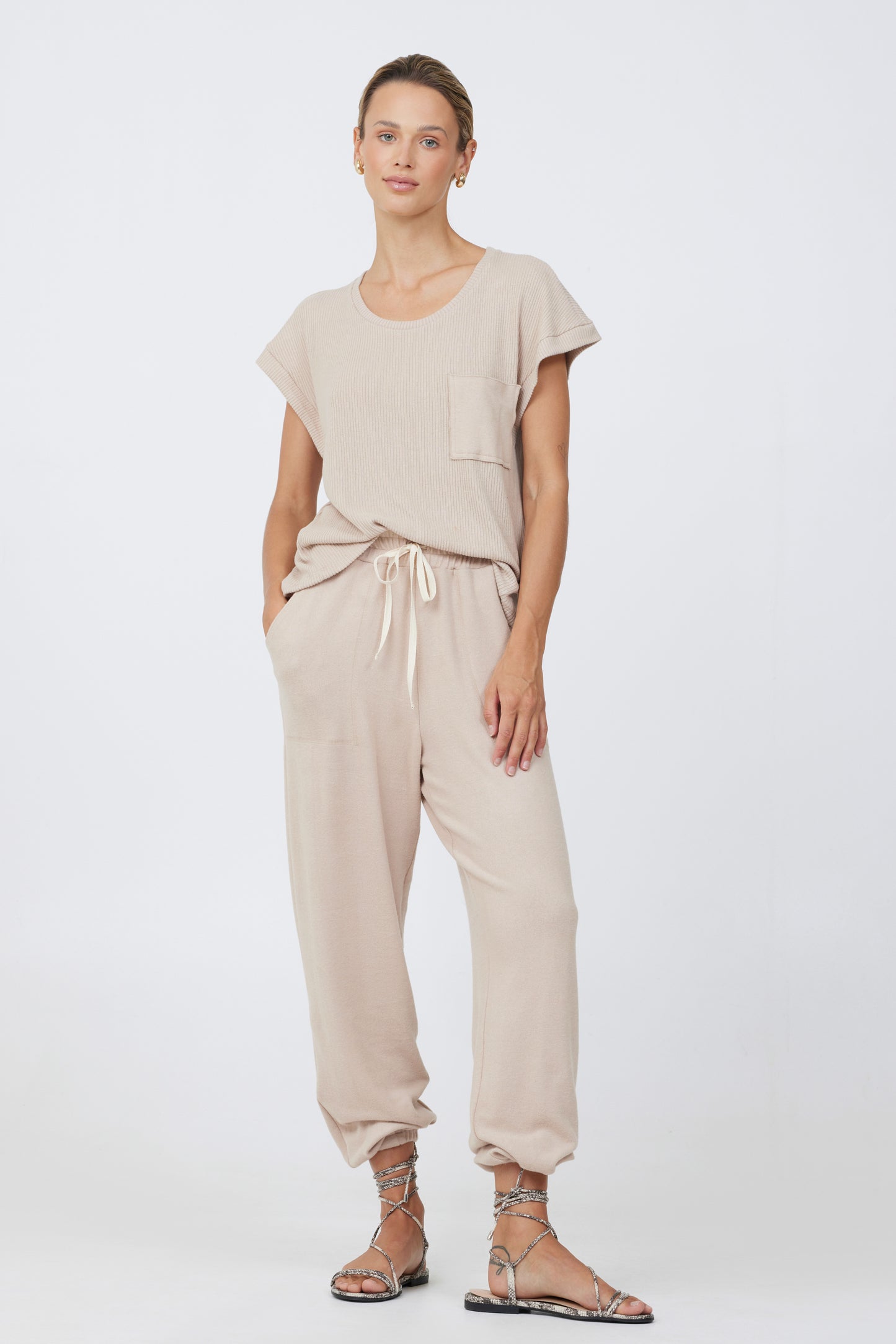 Rib Mix Cap Sleeve