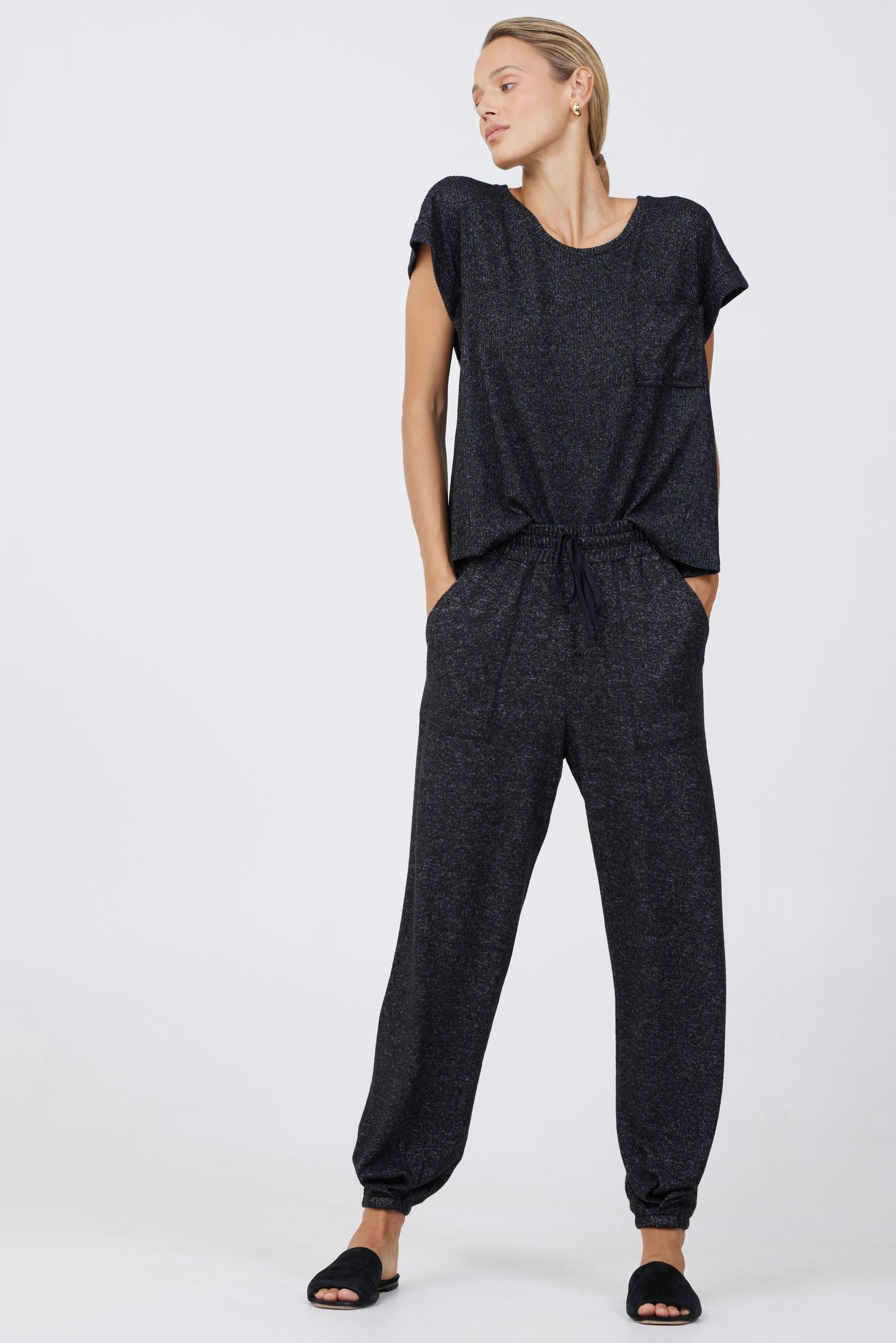 Rib Mix Cap Sleeve