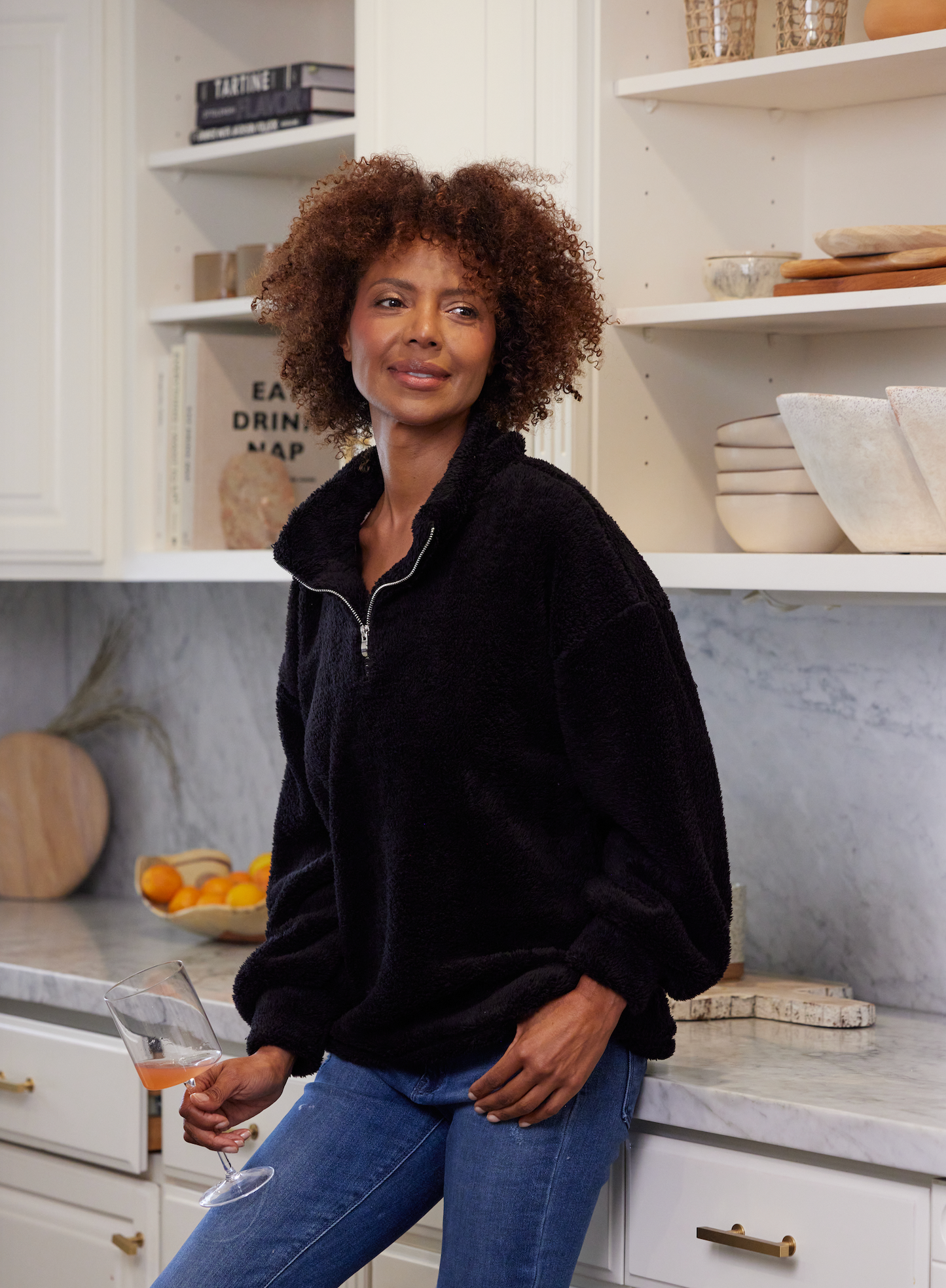 Sherpa Zip Sweatshirt