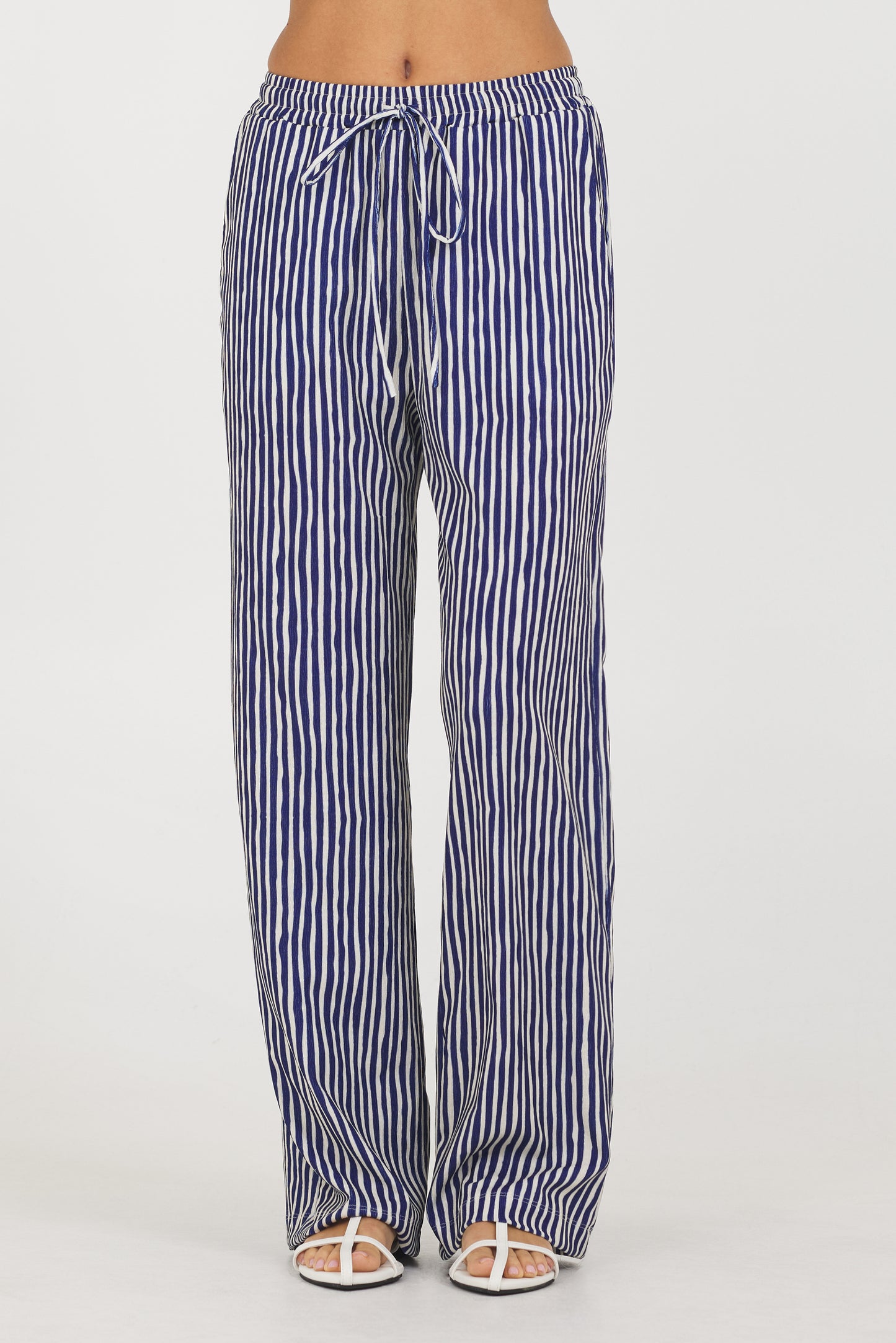 A Crinkle Texture Wide Leg Pant