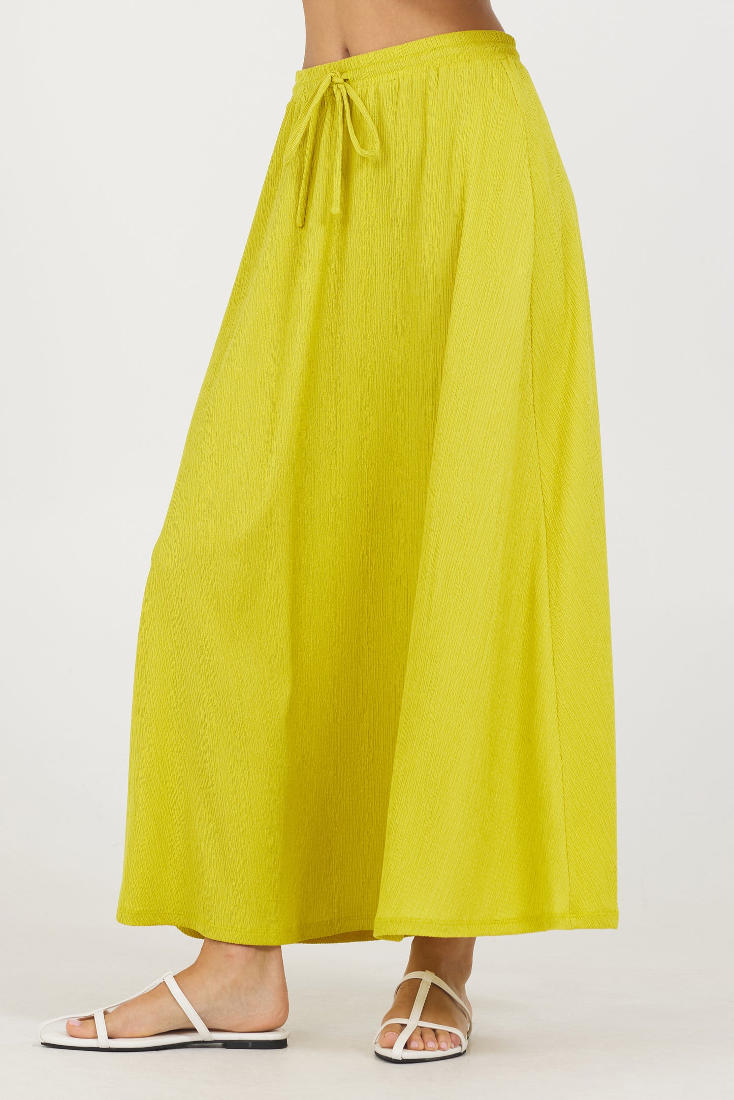 Crinkle Texture A line Maxi skirt