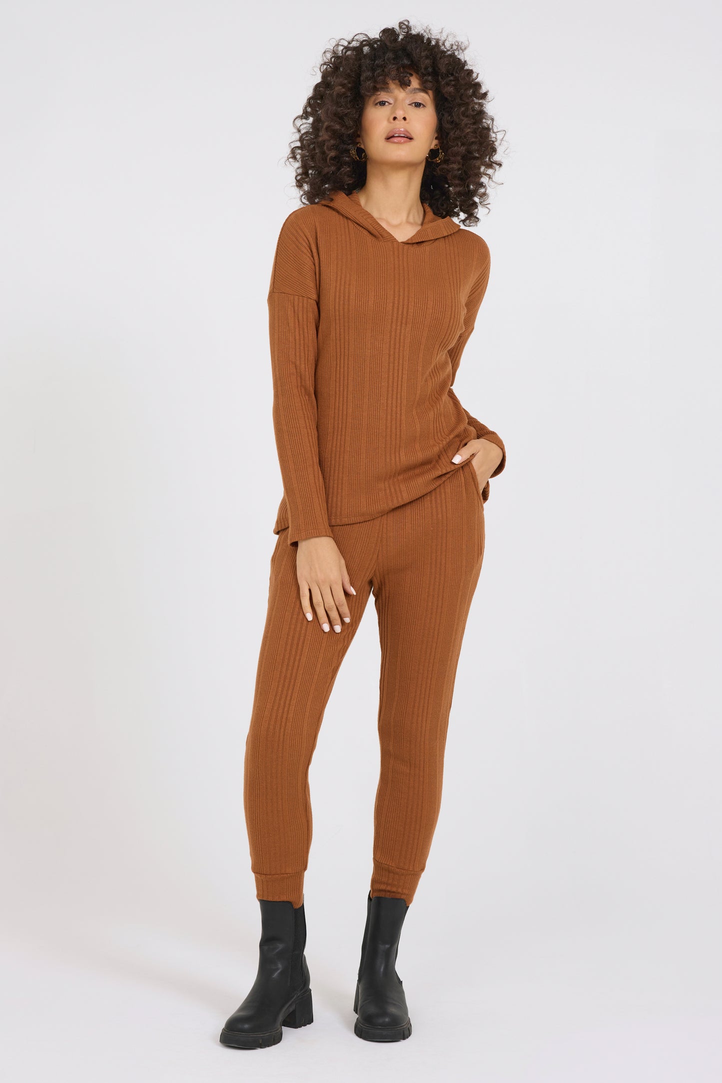 Brushed Cozy Hoody Pullover Top